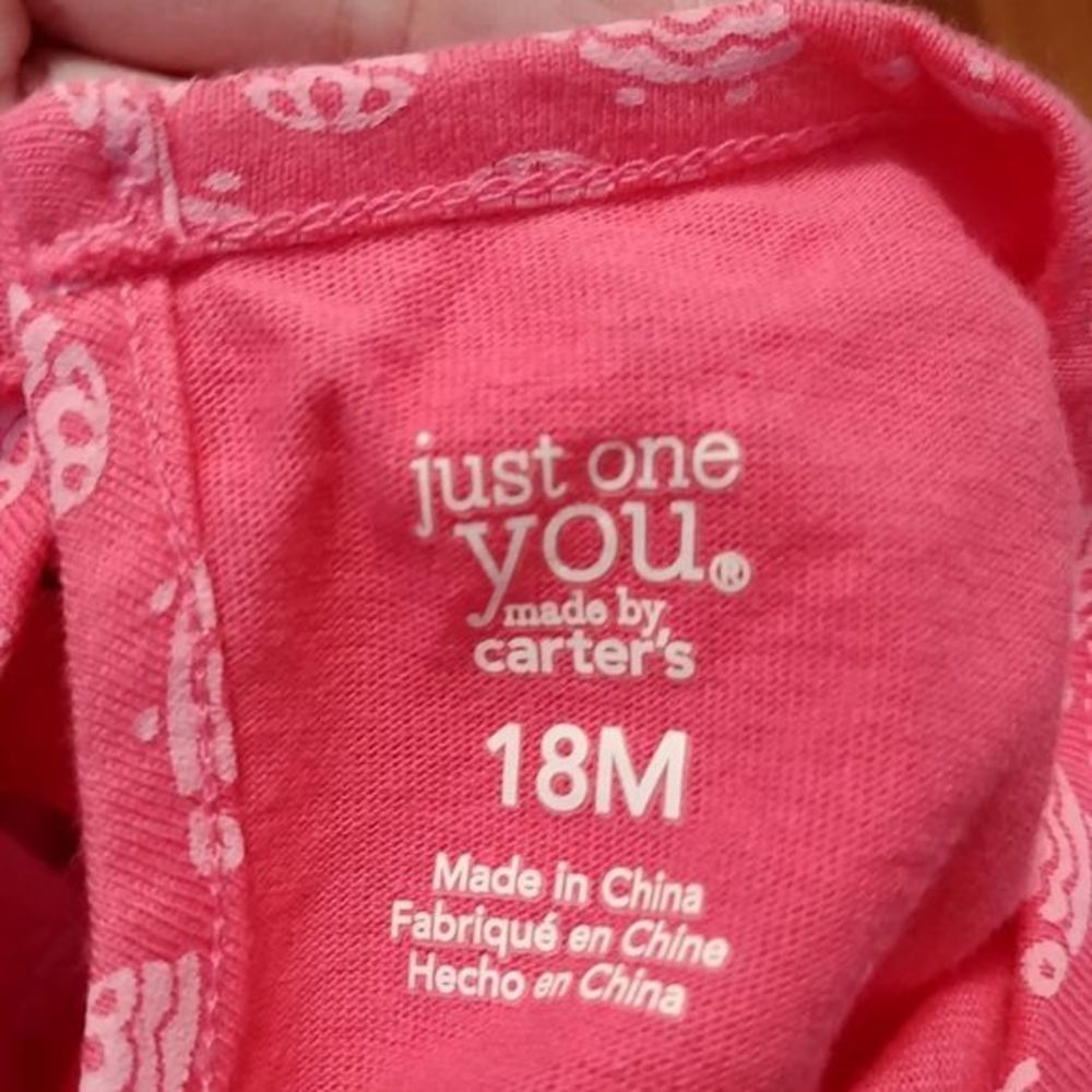Carter's Pink Turtle Romper - Picture 4 of 4